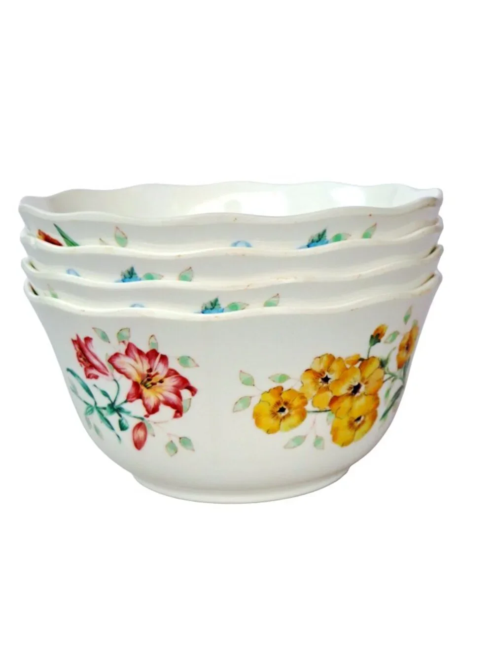 Lenox Butterfly Garden Melamine Soup Cereal Bowl 5 5/8